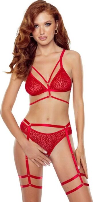 Lingerie Passion Woman Set Red S/M Sensual Design Lingerie Passion Woman Set Red S/M Sensual Design