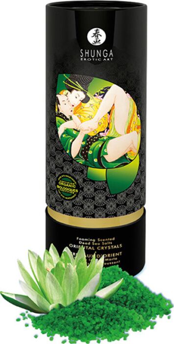 Shunga Lotus Flower Bath Salts 500g - Dead Sea - Green - Sensual Scent Shunga Lotus Flower Bath Salts 500g - Dead Sea - Green - Sensual Scent