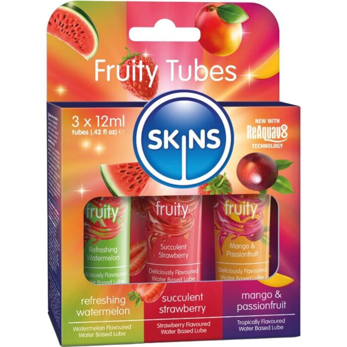 Lubricant SKINS Fruity Lubes Kit: Watermelon, Strawberry & Mango Lubricant SKINS Fruity Lubes Kit: Watermelon, Strawberry & Mango