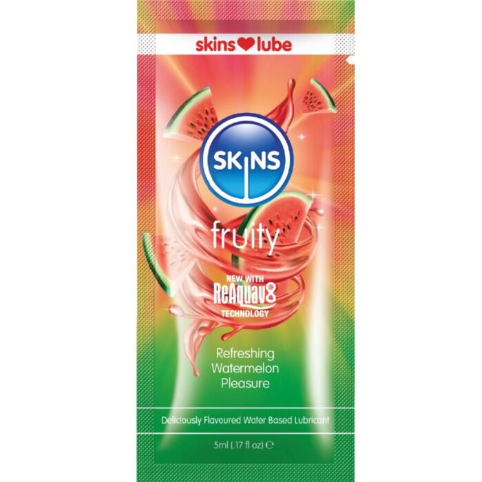 Lubricant Skins Fruity Watermelon Single Dose 5ml Lubricant Skins Fruity Watermelon Single Dose 5ml