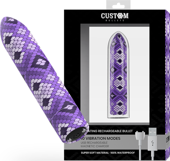 Purple Snake Bullet - Rechargeable Intensities Purple Snake Bullet - Rechargeable Intensities