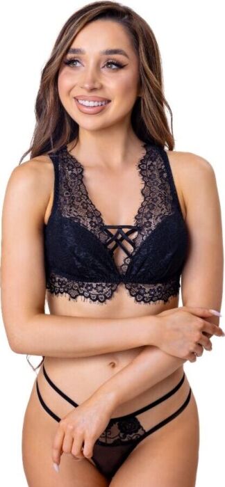 Lingerie Livco Corsetti Irina Black Lace Bra & Thong