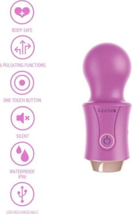 Rechargeable Vibrating Wand "Fuchsia Traveller