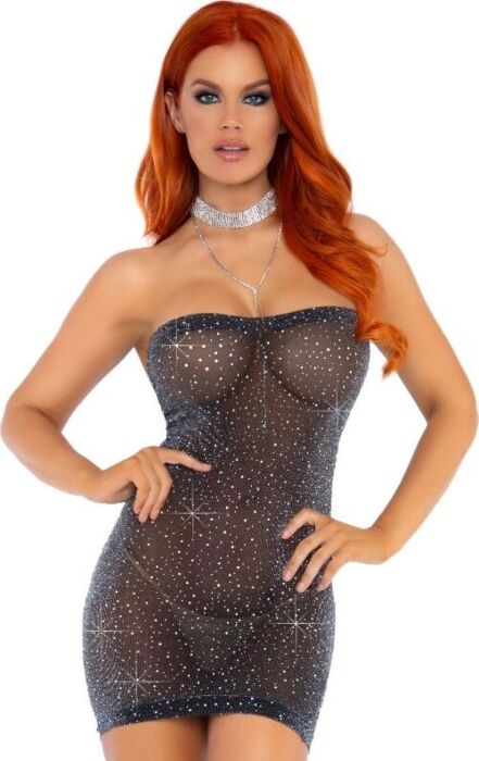 Leg Avenue Sheer Lurex Tube Dress