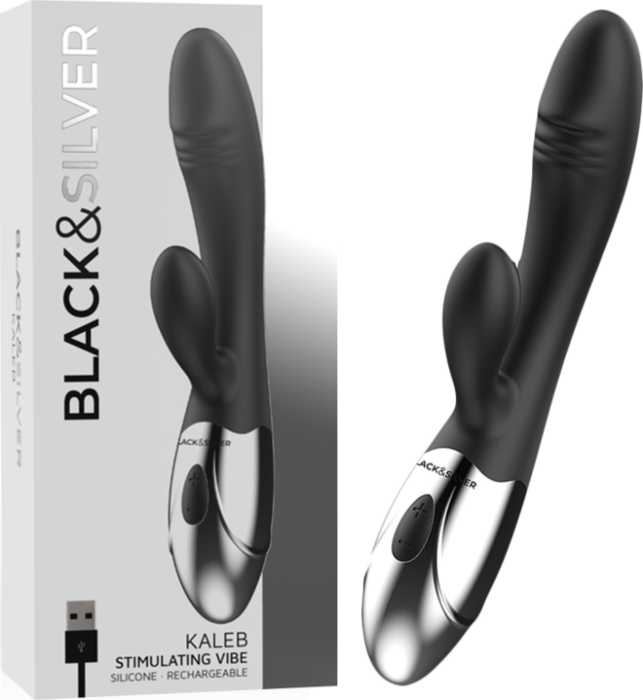 BLACK&SILVER KALEB Dual-Motor Rabbit Vibrator BLACK&SILVER KALEB Dual-Motor Rabbit Vibrator