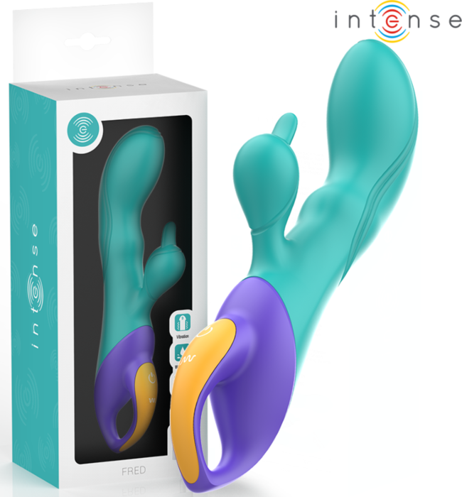 Rabbit Vibrator Intense Fun Fred Rechargeable Blue Rabbit Vibrator Intense Fun Fred Rechargeable Blue