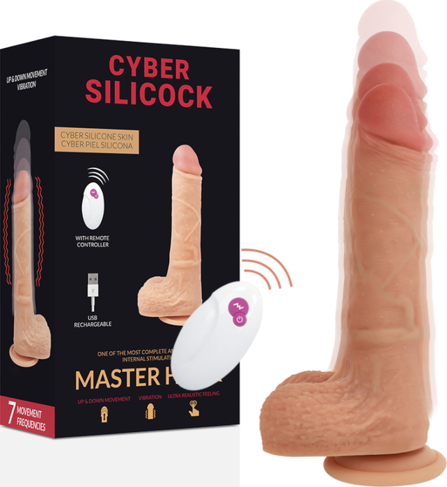 Realistic Vibrator Cyber Silicock Master Huck with Remote Control