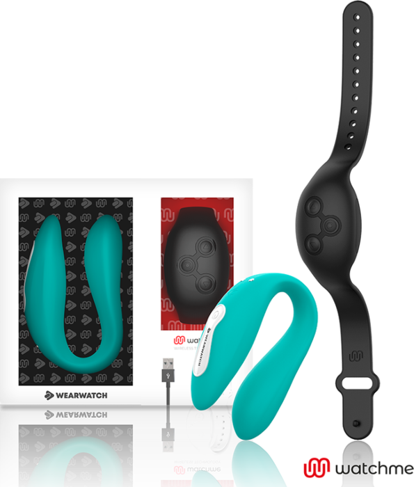 Watchme Dual Tech Aqua/Black Vibrator