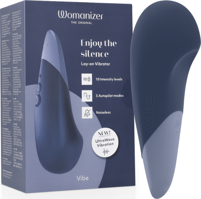 Lay-On Vibrator Womanizer Vibe Silent Blue