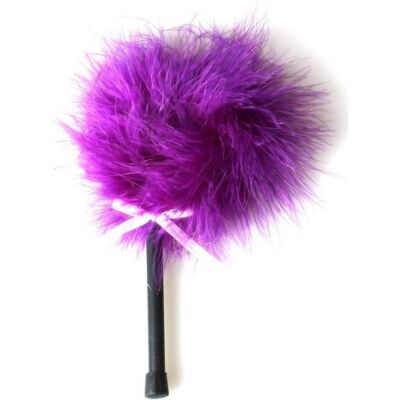 Purple marabou feather duster secret play