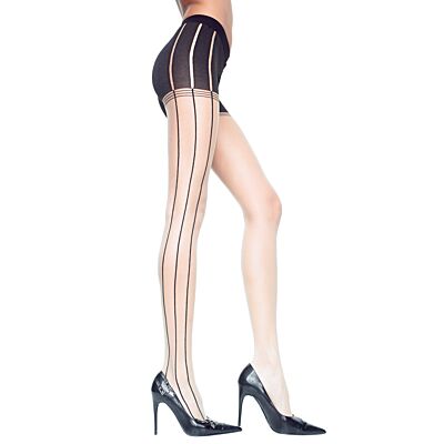 Stockings Music Legs with Thin Side Stripes