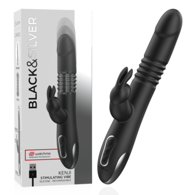 Rabbit Vibrator Black&SILVER Kenji Up & Down