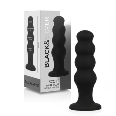 Anal Plug Black&Silver Scott Premium Silicone