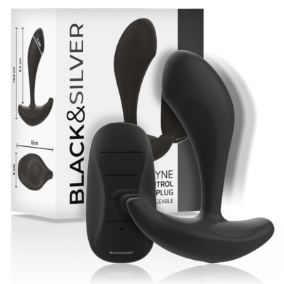 Anal Plug Black&SILVER Dwayne Remote Control