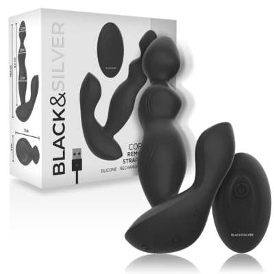Prostate Plug Black&Silver Cora Remote Control