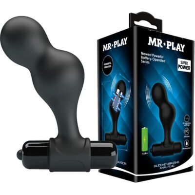 Black Vibrating Butt Plug