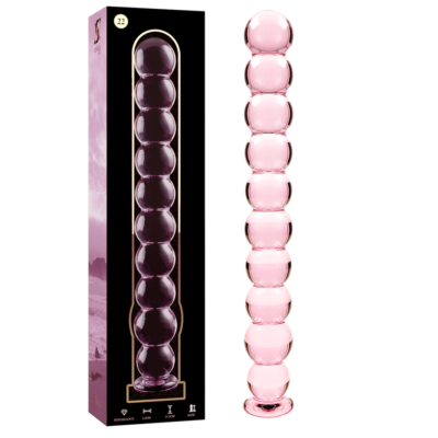 Glass Dildo Nebula Pink