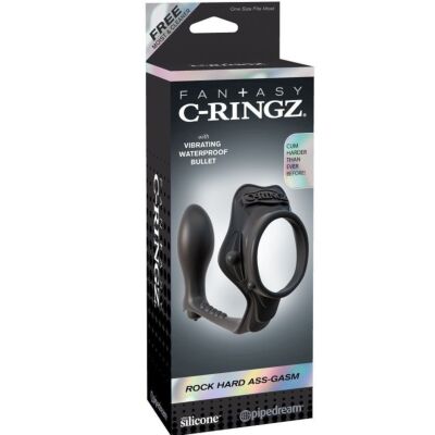 Fantasy c-ring rock hard enhancer ring with anal plug