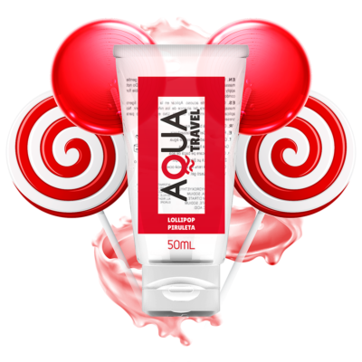 Aqua Travel - Lollipop Flavored Water-Based Lubricant - 50 ml