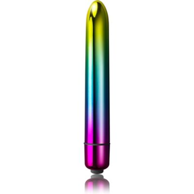 Metallic rainbow prism bullet with 10 intense vibrations - Colorful orgasms guaranteed!