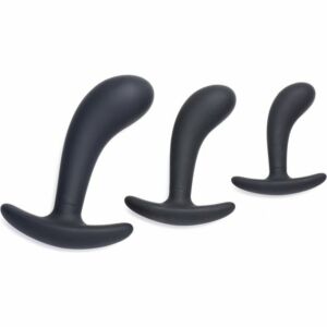 Curved anal set - dark delights 3 pieces - black