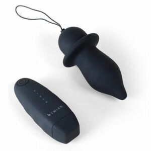 B swish bfilled classic black anal plug remote control