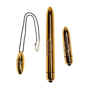 Gift box set of golden vibrators