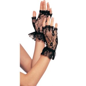 Black Lace Mittens