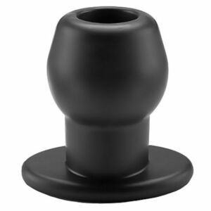 Perfect fit tunnel plug dildo black l