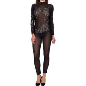 Mono rhinestone negro