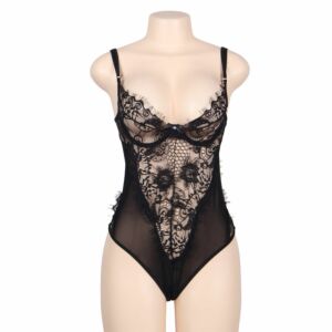 Black Floral Glam Teddy
