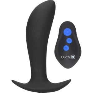 Wireless Vibrating Anal Plug with Remote Control - Black