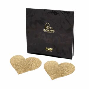 Shiny Gold Heart Nipple Covers