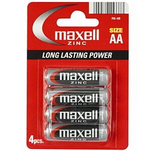 Maxell Zinc AA LR6 4-Pack Batteries: Infinite Energy