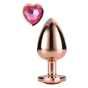 Shiny Rose Gold Love Plug - Medium