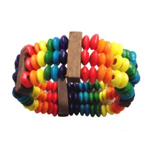 Rainbow Wooden Bracelet