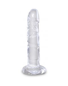 King cock clear 6 -dildo realista , transparente -15,5 cm