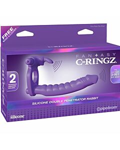 Fantasy c-ring double penetration with rabbit ring