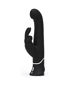 G-spot double stimulation vibrator - black