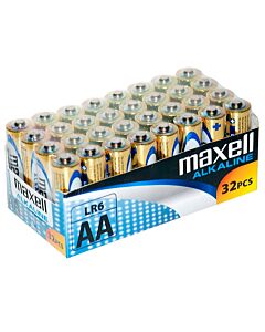 Pack Alkaline Battery AA LR6 Maxell 32 pcs.