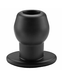 Perfect fit tunnel plug dildo black l