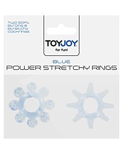 Power stretchy blue ring 2pcs