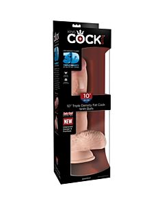 King cock - pene realístico con testículos triple densidad 28x10cm