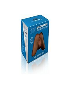 Cyberskin elite jackhammer multi-sensation pussy & ass - oscuro