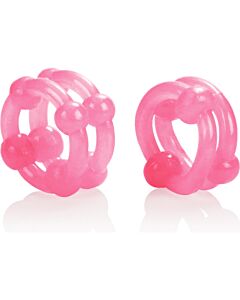 Island rings anillos dobles rosa