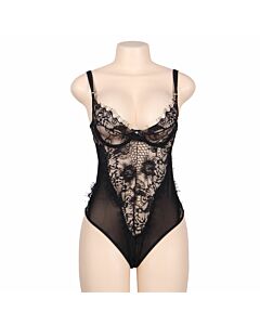 Black Floral Glam Teddy