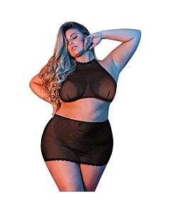 Sexytime -set blouse and miniskirt - black