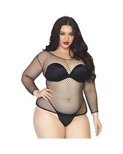 Industrial fishnet top - black