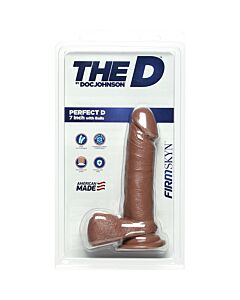 Perfect realistic penis firmskyn 17.78 cm - marrón