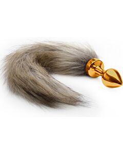 Ouch anal plug gold foxtail 75cm